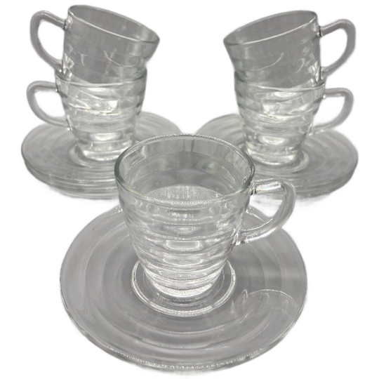 Set Glazen Kop En Schotels Bormioli Rocco 10 Delig 1