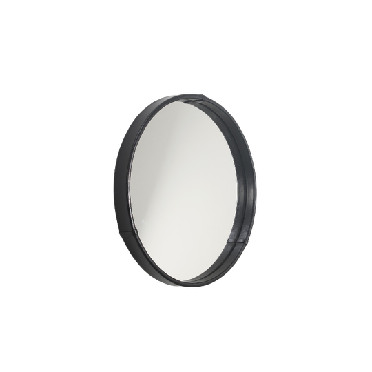 Deense Spiegel Met Zwart Leer 63865 1