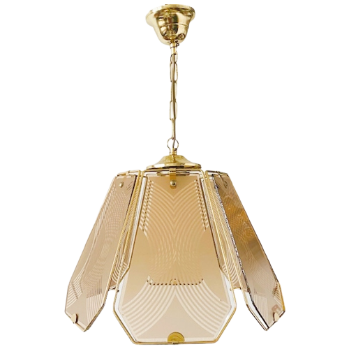 Vintage Glazen Lamp Hollywood Regency