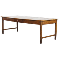 Charmante En Grote Antieke Eettafel Met Een Lade En Prachtige Originele Details