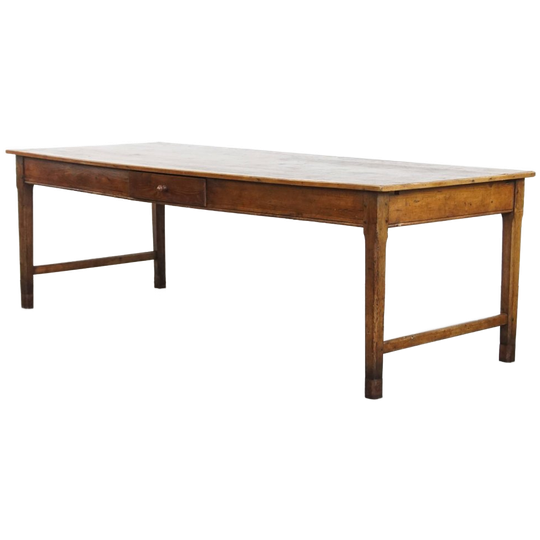 Charmante En Grote Antieke Eettafel Met Een Lade En Prachtige Originele Details 1