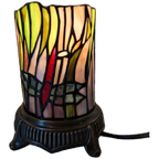 Vintage Glas In Lood Lamp Libelle Tiffany Stijl Lamp thumbnail 1