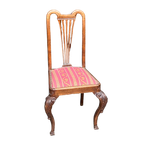 Set - 5 Chippendale Stijl Stoelen. Massief Eiken. thumbnail 1