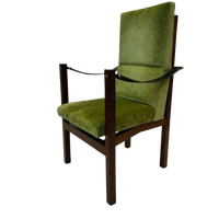 Vintage Fauteuil Massief Wenge Design Jaren 60 Leer Design