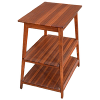Vintage Bijzettafel Mahonie Hout 3 Bladen