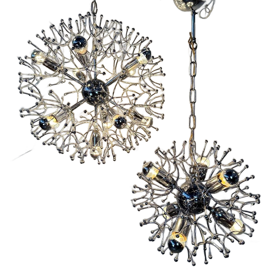 2x Vintage Sputnik ‘dandelion’ Hanglamp 1