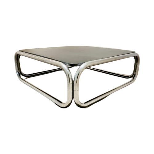 1970S Modern Tubular Chrome Coffee Table