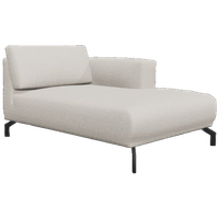 4x6 sofa - X5 Chaise Longue (rechts) Lichtbeige Velours