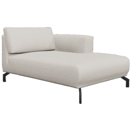 4x6 sofa - X5 Chaise Longue (rechts) Lichtbeige Velours 1
