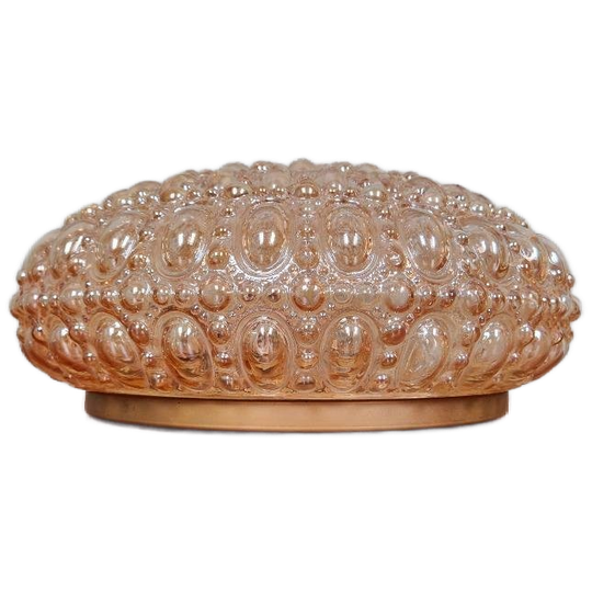 Glazen Plafondlamp Met Bubbelglas, Helena Tynell, Limburg, 1970 1