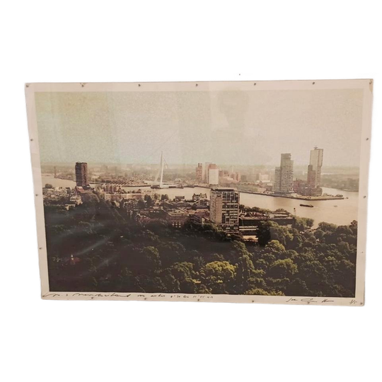 Vintage Ondertekende Afdruk, Rottedam, Mix Technique 1