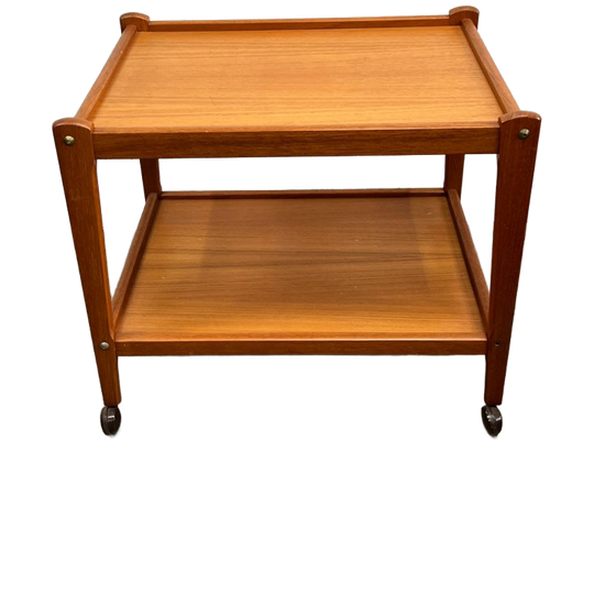 Vintage Deense Trolley / Bijzetmeubel, Teak, Brdr Furbo, 1960's 1