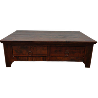 Antieke Houten Koloniale Salontafel Koffietafel Met Lades
