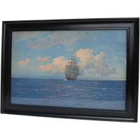 Hugo Schnars Alquist Lithograph Zeilschip, Maritiem Ludwig Müller