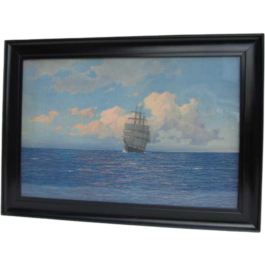 Hugo Schnars Alquist Lithograph Zeilschip, Maritiem Ludwig Müller 1