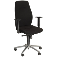 Frontseat Bureaustoel, Zwart, 1D Armleggers