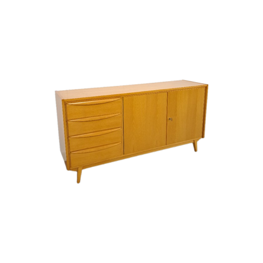 Fineer Dressoir Met Lades En Houten Handgrepen, Tv Meubel 1
