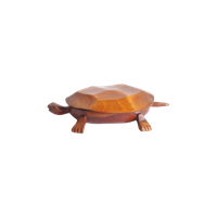 Turtle Shaped Trinket Box, Tropical Wood