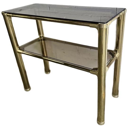 Vintage 'gouden' Consoletafel / Bijzettafel / Etagere 1