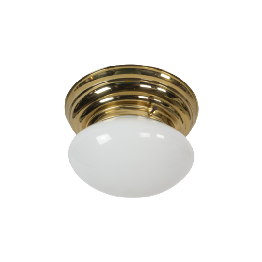Dutch Design - Giso Gispen - Model Lauritsen - Plafonnière - Opaalglas - Messing - 2000 1