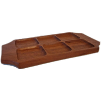 Vintage Teakhouten Snack Bar Dienblad Tapas Schaal