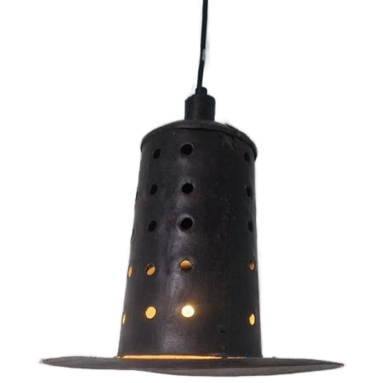 Vintage Metalen Brutalist Hanglamp 1