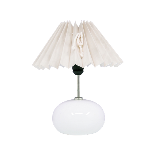 Deense Witte Tafellamp Plissé Kap 1