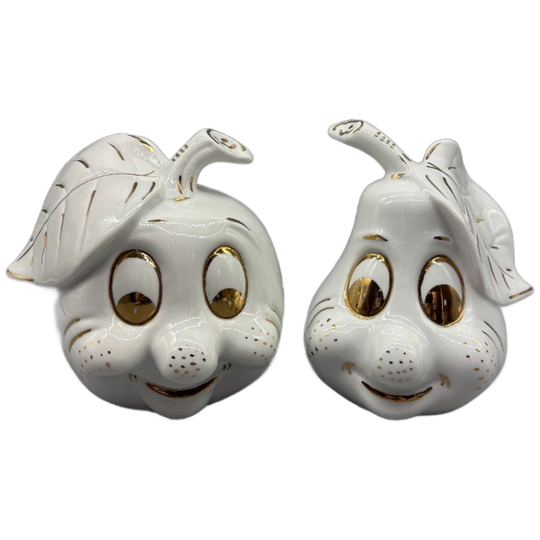 Set Appel & Peer Wit/goud 2 Stuks 1
