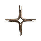 Brutalist Bronze Cross 30cm X 30 Cm thumbnail 1