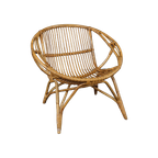 Bijzondere Rotan Fauteuil, Rohé Noordwolde, 1950 thumbnail 1