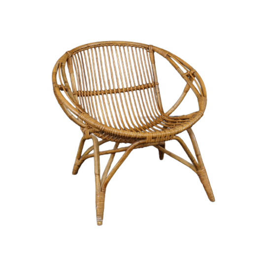 Bijzondere Rotan Fauteuil, Rohé Noordwolde 1950 1