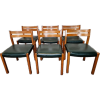 6 X Model 401 Eetkamerstoelen Van Jorgen Henrik Moller, Dene
