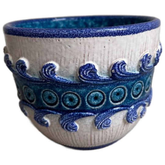 Vintage Keramiek Bloempot - Made In Italy - Fat Lava 1