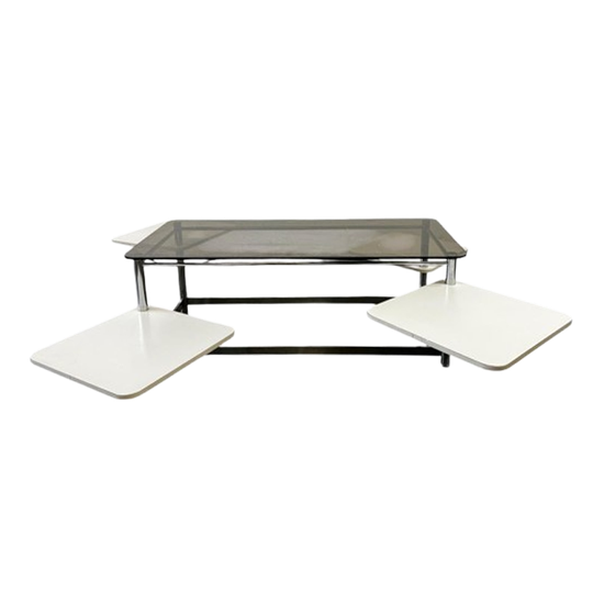 Vintage Chromen Coffee Table / Salontafel Seventies 1