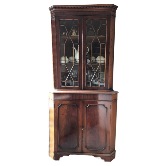 Antieke Hoekkast Notenhout Perfecte Staat 1