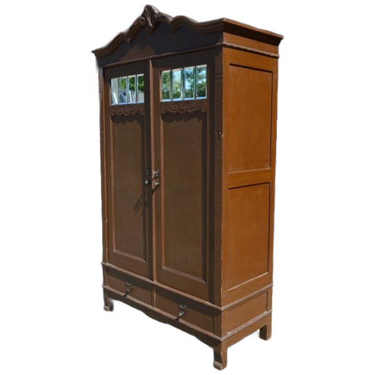 Oud Grenen Kledingkast Hang Leg 1