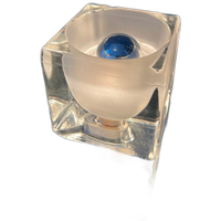 Mid Century Peill & Putzler 'ice Cube' Kubus Glazen Tafellamp