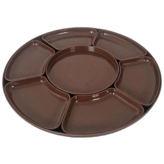 Vintage Jaren 70 Draaiend Hapjes Bord Lazy Suzy 1