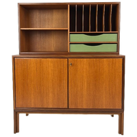 Scandinavisch Vintage Teak Fineren Boekenkast Bergnas