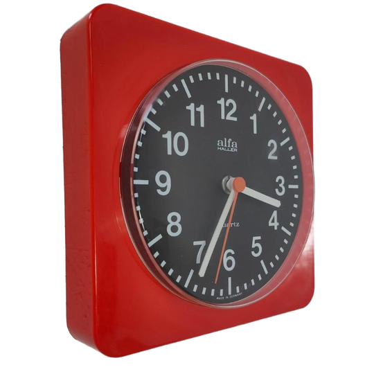 Vintage Klok Alfa Haller Germany Keukenklok Klokje 1