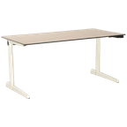 Ahrend 500 Bureau, Eiken Blad, 160 X 80 Cm, Hoogte Instelbaar Onderstel D.M.V. Handslinger thumbnail 1