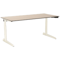 Ahrend 500 Bureau, Eiken Blad, 160 X 80 Cm, Hoogte Instelbaar Onderstel D.M.V. Handslinger