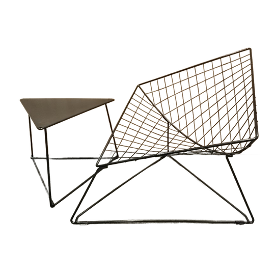 IKEA Oti Fauteuil + Bijzettafel Jaren 80 1