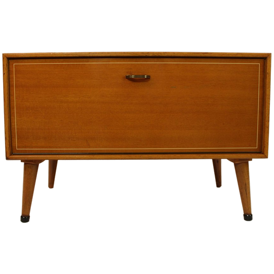 Vintage Mid-century Klepkast – Jaren ’50/’60 – Teak – Tv-meubel / Platenkast / Bijzettafel/Formule Meubelen 1
