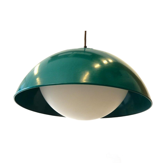 Vintage Lamp Hanglamp Jaren 60 / 70 Melkglas 1