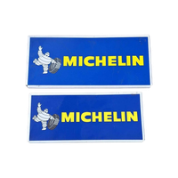 2 X Michelin Blikken Reclamebord, Reclamebordjes.