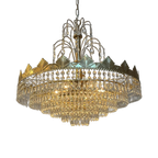 Vintage Xl Design Kristallen Kroonluchter Kristal Zakkroonluchter Hanglamp thumbnail 1