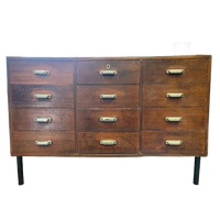 Vintage Diepe Industriële Ladekast / Dressoir / Commode