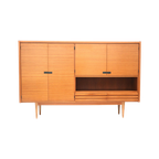 Groot Vintage Highboard Dressoir / Wandmeubel Van Teakhout Uit De Jaren ’60 thumbnail 1