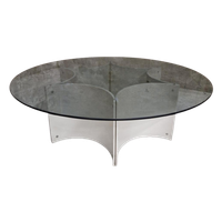 Jaren 70 Spaceage Salontafel Vintage Coffeetable Rookglas